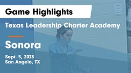 Texas Leadership Charter Academy  vs Sonora  Game Highlights - Sept. 5, 2023