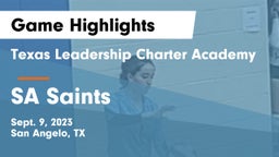 Texas Leadership Charter Academy  vs SA Saints Game Highlights - Sept. 9, 2023