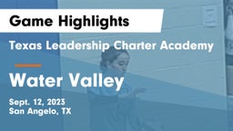 Texas Leadership Charter Academy  vs Water Valley  Game Highlights - Sept. 12, 2023