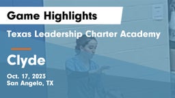 Texas Leadership Charter Academy  vs Clyde  Game Highlights - Oct. 17, 2023