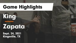King  vs Zapata  Game Highlights - Sept. 24, 2021