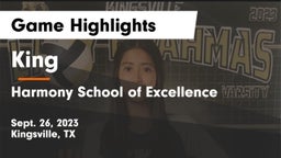 King  vs Harmony School of Excellence Game Highlights - Sept. 26, 2023