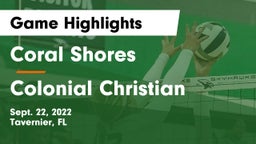 Coral Shores  vs Colonial Christian Game Highlights - Sept. 22, 2022