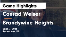 Conrad Weiser  vs Brandywine Heights  Game Highlights - Sept. 7, 2023