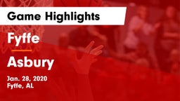 Fyffe  vs Asbury  Game Highlights - Jan. 28, 2020
