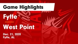 Fyffe  vs West Point  Game Highlights - Dec. 21, 2020