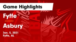 Fyffe  vs Asbury  Game Highlights - Jan. 5, 2021