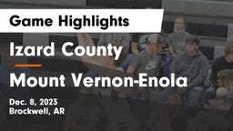 Izard County  vs Mount Vernon-Enola Game Highlights - Dec. 8, 2023