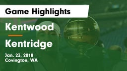 Kentwood  vs Kentridge  Game Highlights - Jan. 23, 2018