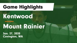 Kentwood  vs Mount Rainier  Game Highlights - Jan. 27, 2020