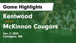 Kentwood  vs McKinnon Cougars Game Highlights - Jan. 2, 2024