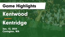 Kentwood  vs Kentridge  Game Highlights - Jan. 13, 2024