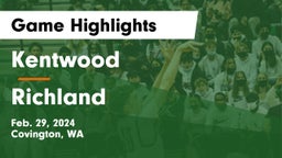 Kentwood  vs Richland  Game Highlights - Feb. 29, 2024