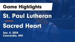 St. Paul Lutheran  vs Sacred Heart  Game Highlights - Jan. 4, 2024