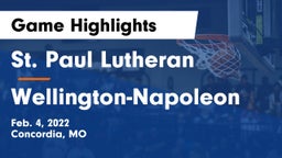 St. Paul Lutheran  vs Wellington-Napoleon  Game Highlights - Feb. 4, 2022