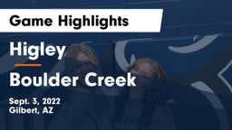 Higley  vs Boulder Creek  Game Highlights - Sept. 3, 2022