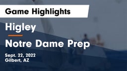Higley  vs Notre Dame Prep  Game Highlights - Sept. 22, 2022