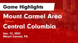 Mount Carmel Area  vs Central Columbia  Game Highlights - Jan. 12, 2022