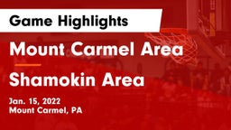 Mount Carmel Area  vs Shamokin Area  Game Highlights - Jan. 15, 2022