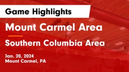 Mount Carmel Area  vs Southern Columbia Area  Game Highlights - Jan. 20, 2024