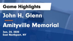 John H. Glenn  vs Amityville Memorial  Game Highlights - Jan. 24, 2020