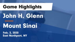 John H. Glenn  vs Mount Sinai  Game Highlights - Feb. 3, 2020