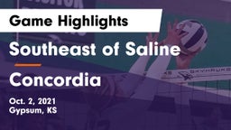 Southeast of Saline  vs Concordia  Game Highlights - Oct. 2, 2021