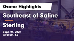 Southeast of Saline  vs Sterling  Game Highlights - Sept. 24, 2022