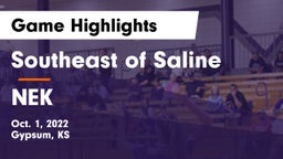 Southeast of Saline  vs NEK Game Highlights - Oct. 1, 2022