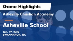 Asheville Christian Academy  vs Asheville School Game Highlights - Jan. 19, 2022