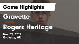 Gravette  vs Rogers Heritage  Game Highlights - Nov. 24, 2021