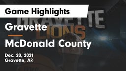 Gravette  vs McDonald County  Game Highlights - Dec. 20, 2021