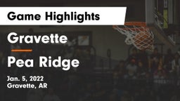 Gravette  vs Pea Ridge  Game Highlights - Jan. 5, 2022