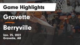 Gravette  vs Berryville  Game Highlights - Jan. 25, 2022