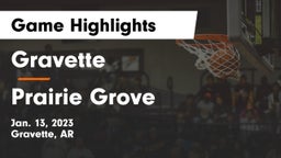 Gravette  vs Prairie Grove  Game Highlights - Jan. 13, 2023