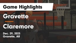 Gravette  vs Claremore  Game Highlights - Dec. 29, 2023