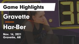 Gravette  vs Har-Ber  Game Highlights - Nov. 16, 2021