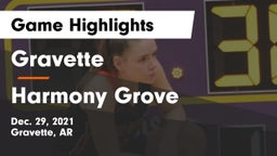 Gravette  vs Harmony Grove  Game Highlights - Dec. 29, 2021