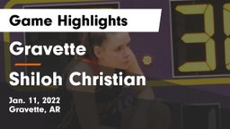 Gravette  vs Shiloh Christian  Game Highlights - Jan. 11, 2022