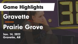 Gravette  vs Prairie Grove  Game Highlights - Jan. 14, 2022