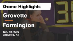 Gravette  vs Farmington  Game Highlights - Jan. 18, 2022