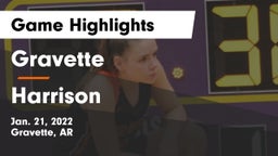 Gravette  vs Harrison  Game Highlights - Jan. 21, 2022