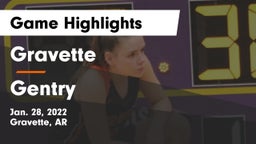 Gravette  vs Gentry  Game Highlights - Jan. 28, 2022
