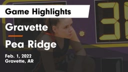 Gravette  vs Pea Ridge  Game Highlights - Feb. 1, 2022