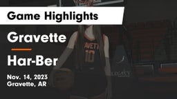 Gravette  vs Har-Ber  Game Highlights - Nov. 14, 2023