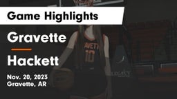 Gravette  vs Hackett  Game Highlights - Nov. 20, 2023