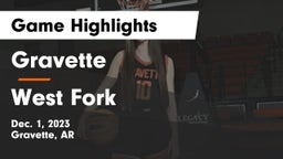 Gravette  vs West Fork  Game Highlights - Dec. 1, 2023