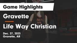 Gravette  vs Life Way Christian Game Highlights - Dec. 27, 2023