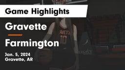Gravette  vs Farmington  Game Highlights - Jan. 5, 2024