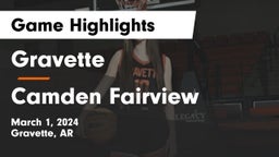 Gravette  vs Camden Fairview  Game Highlights - March 1, 2024